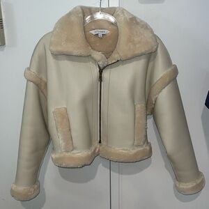 INTERMIX Faux Fur Bomber Jacket